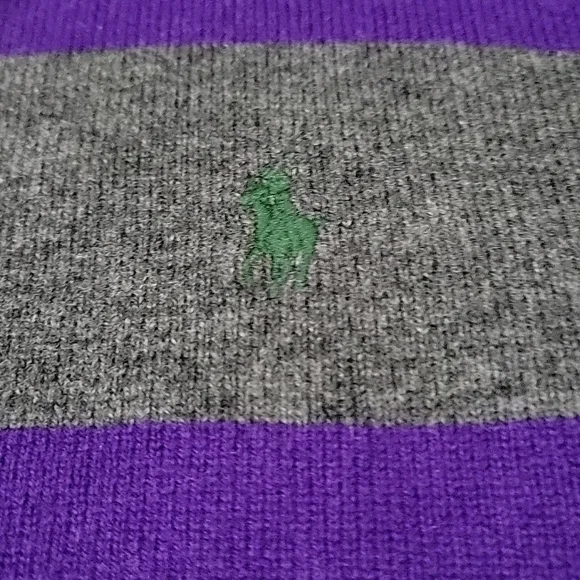 NWT Ralph Lauren Polo 100% Merino Wool Crewneck Stripe Sweater